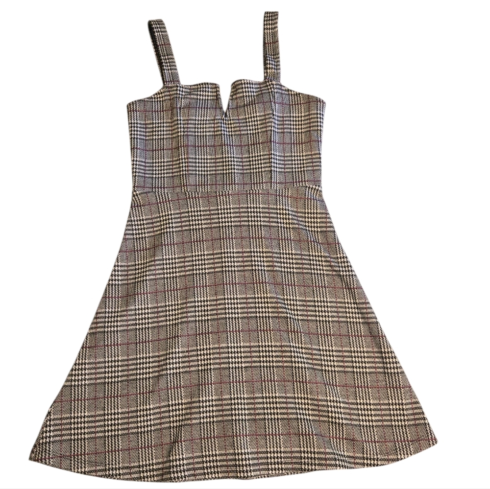 Aero Plaid A-line Mini Dress, size S